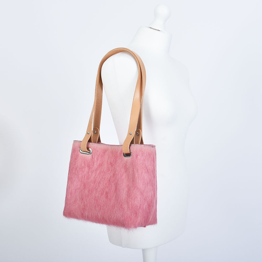 Dorothy Tote Cow Hide Pink