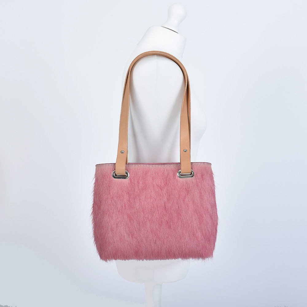 Dorothy Tote Cow Hide Pink