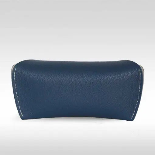 Denim Blue Leather Glasses Case