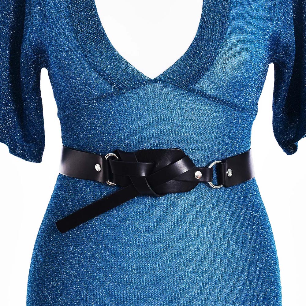 Julia Belt Black Veg Tan