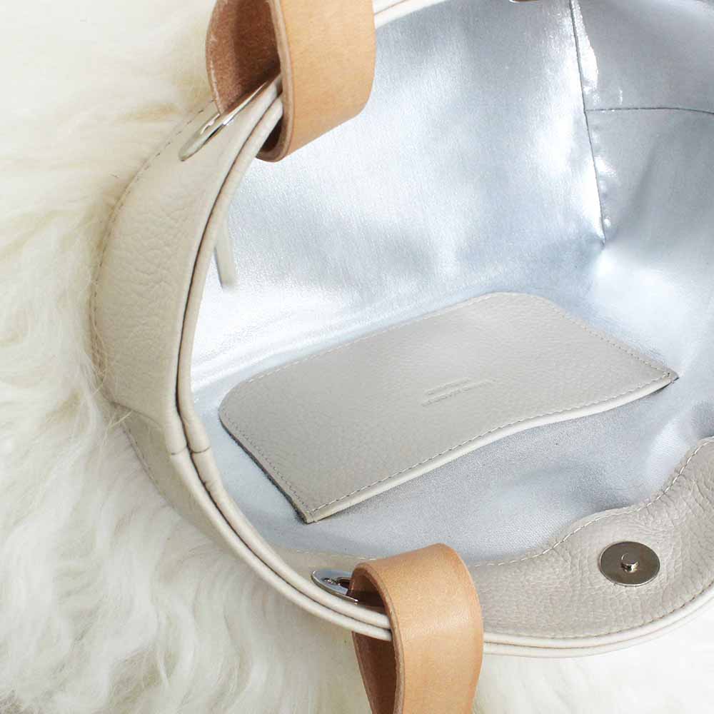 Mongolian Sheepskin Tote Cream