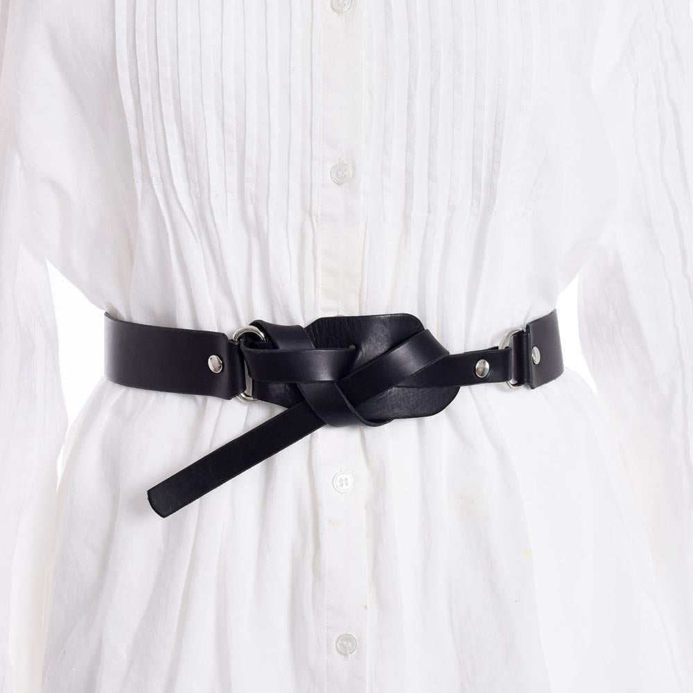 Julia Belt Black Veg Tan