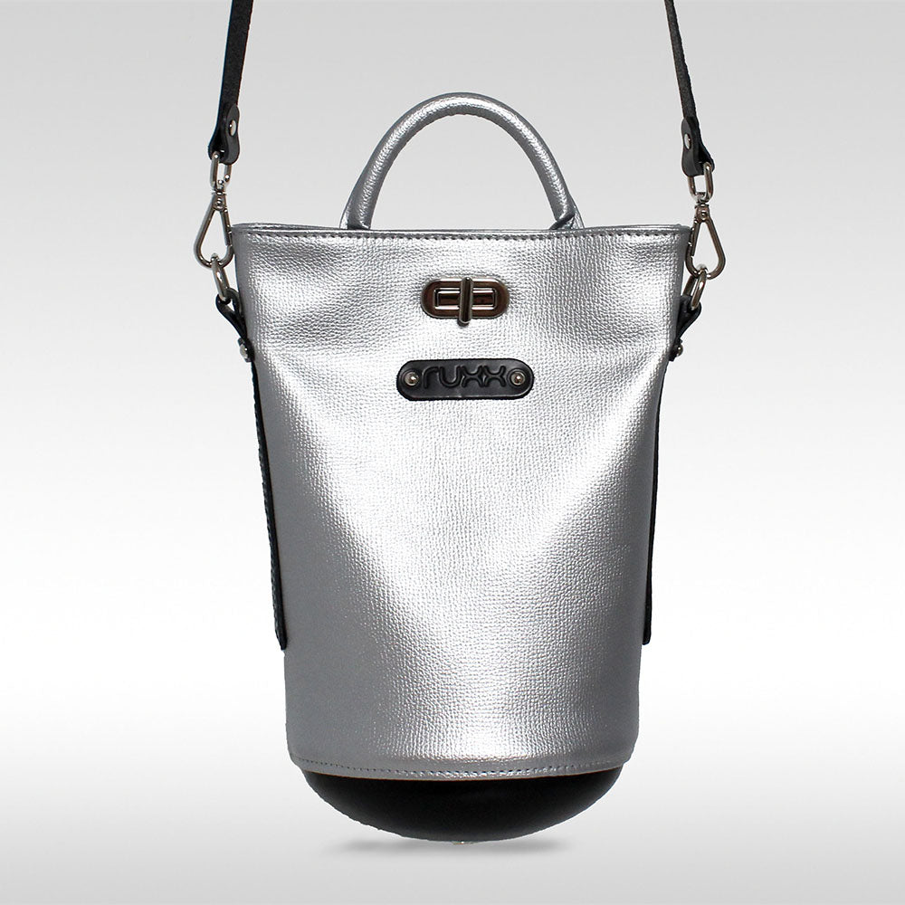 Capsule bag Silver/black