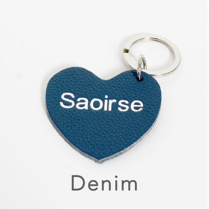 Personalised Heart Keyring