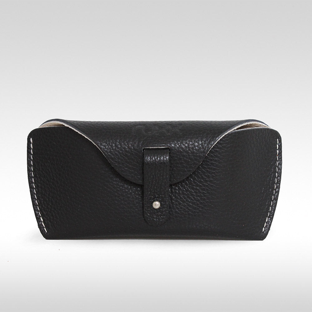 Black Leather Glasses Case