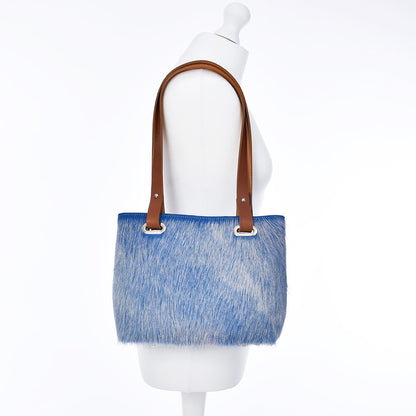 Dorothy Tote Cow Hide blue