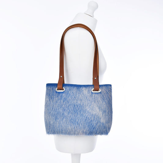 Dorothy Tote Cow Hide blue