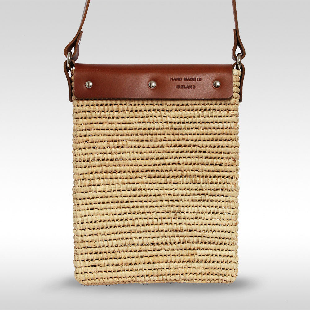 Raffia Box bag Tan