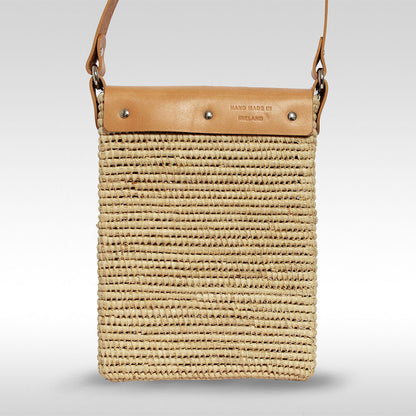 Raffia Box bag Camel