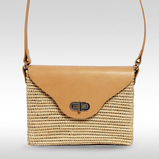 Raffia Saddle bag Camel