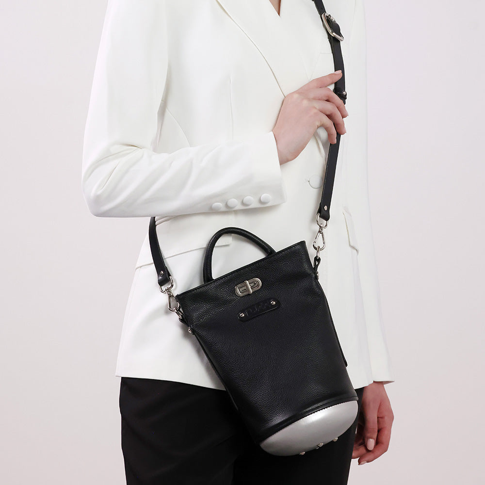 Capsule bag Black/silver