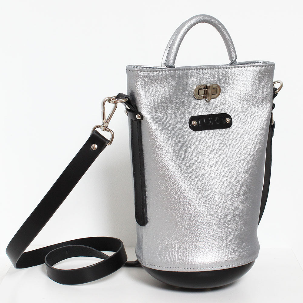 Capsule bag Silver/black
