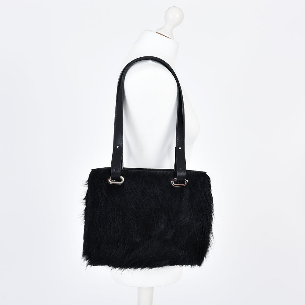 Dorothy Tote Cow Hide Black