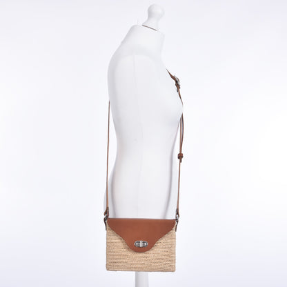 Raffia Saddle bag Tan
