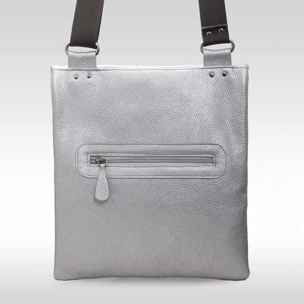 Metallic leather 2024 shoulder bag