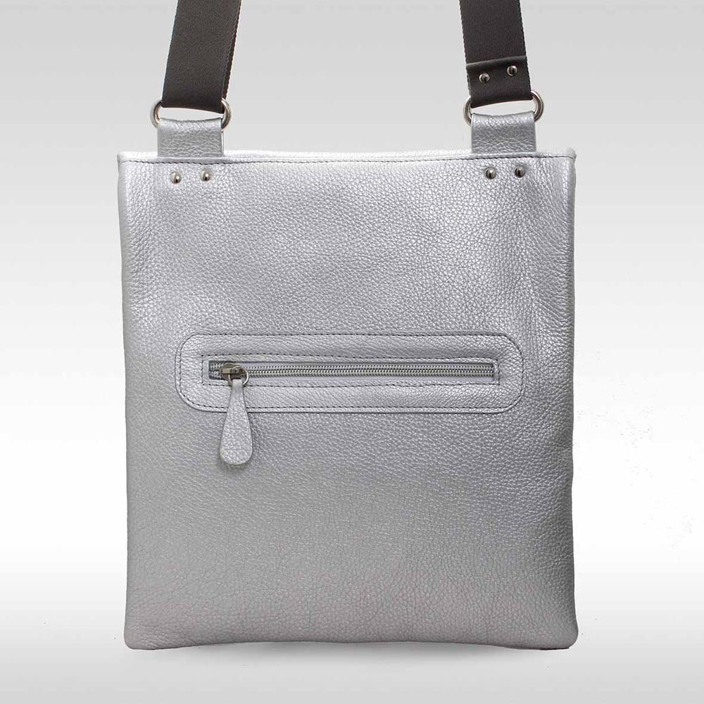 Silver Slouch Bag